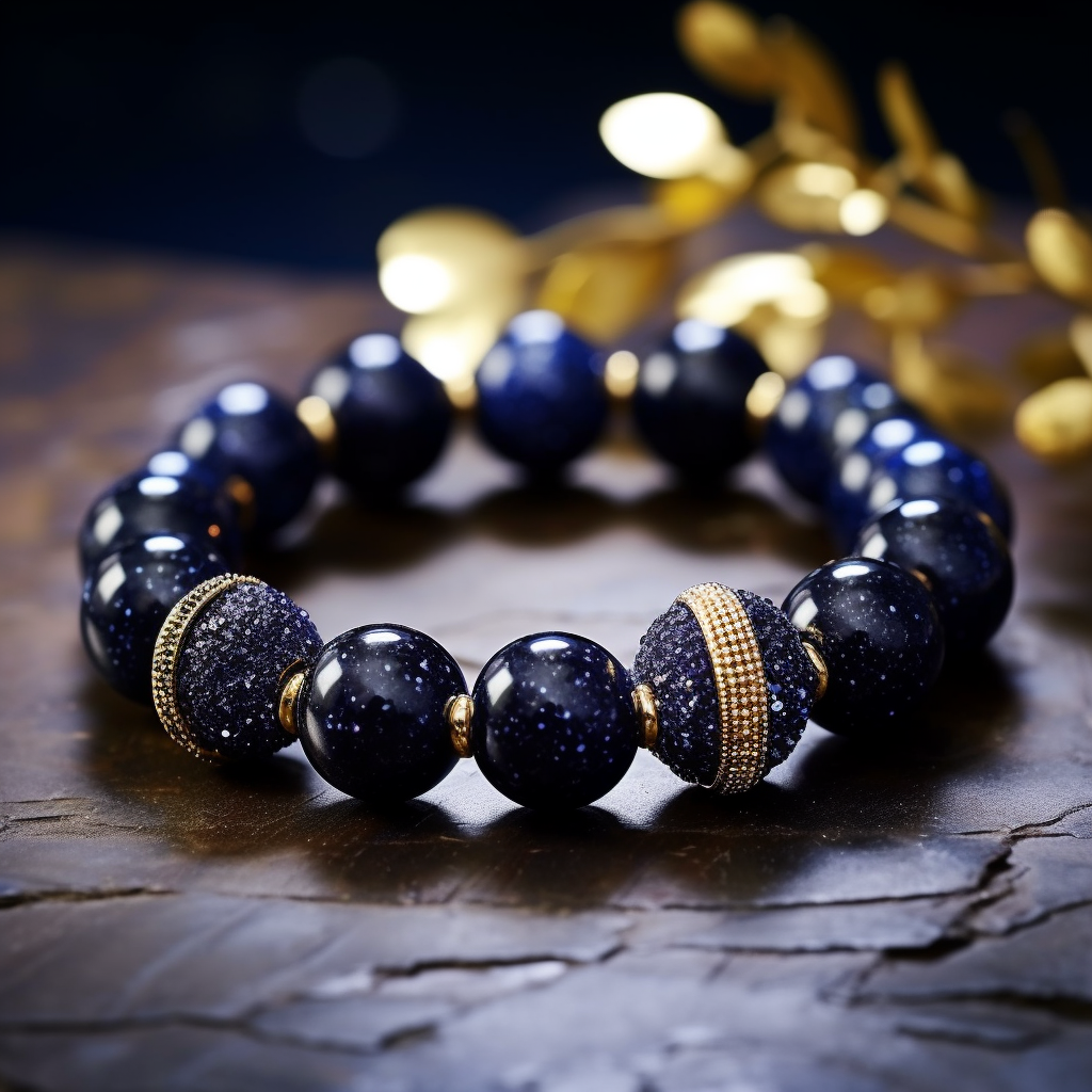 Blue Goldstone Crystal Bracelet